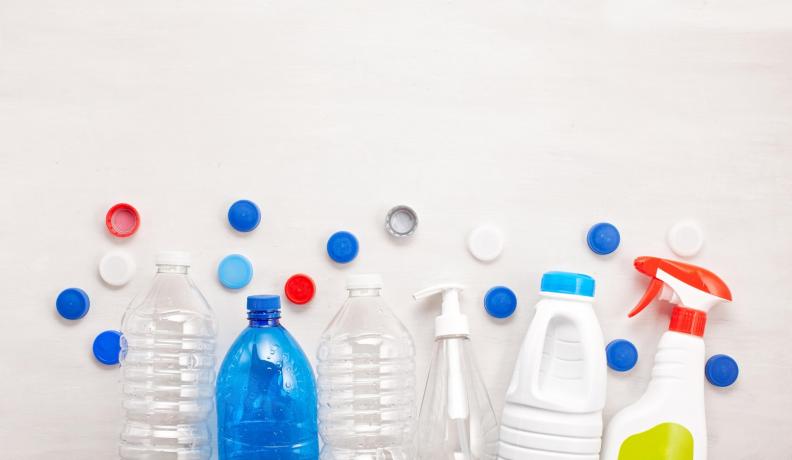 plastic bottles and caps