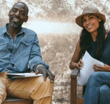 Ron Finley and Rosario Dawson
