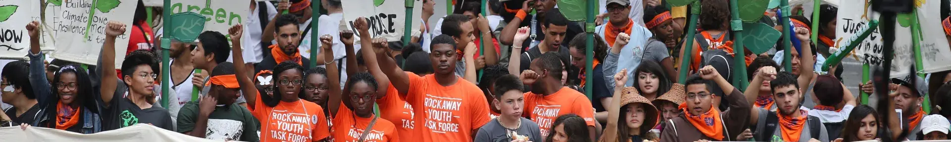 Image:youth march, from climate action network. Topic: Climate and Environmental Justice