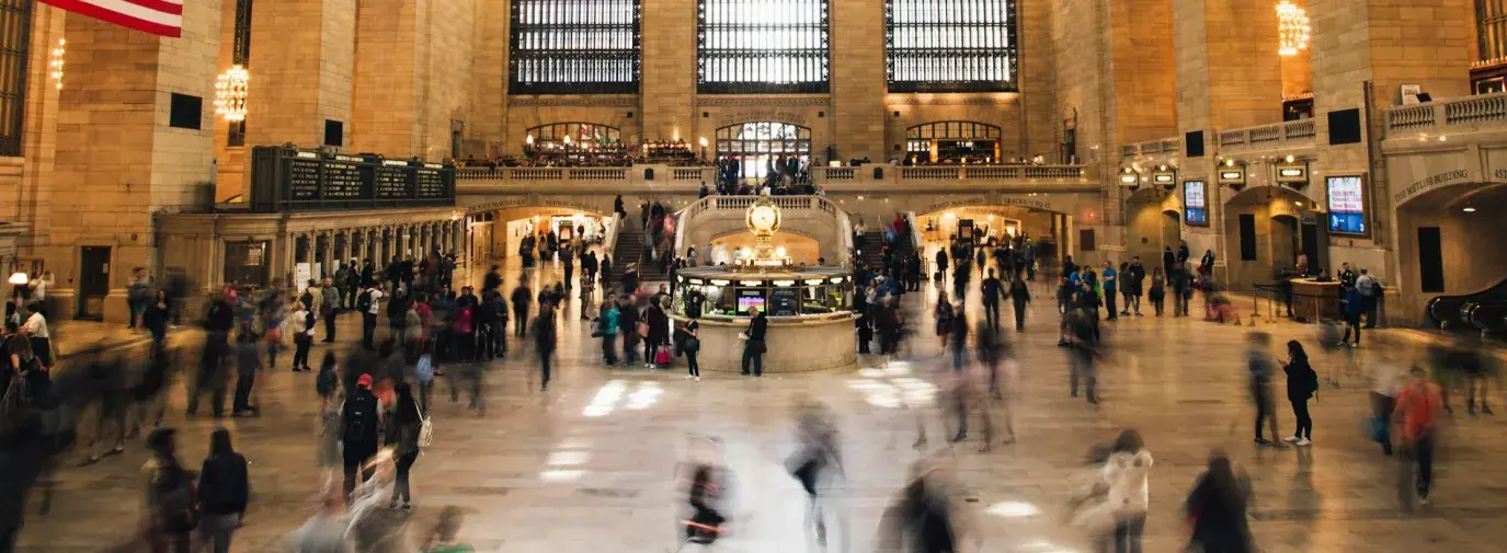 timelapse photo of grand central station in New York.